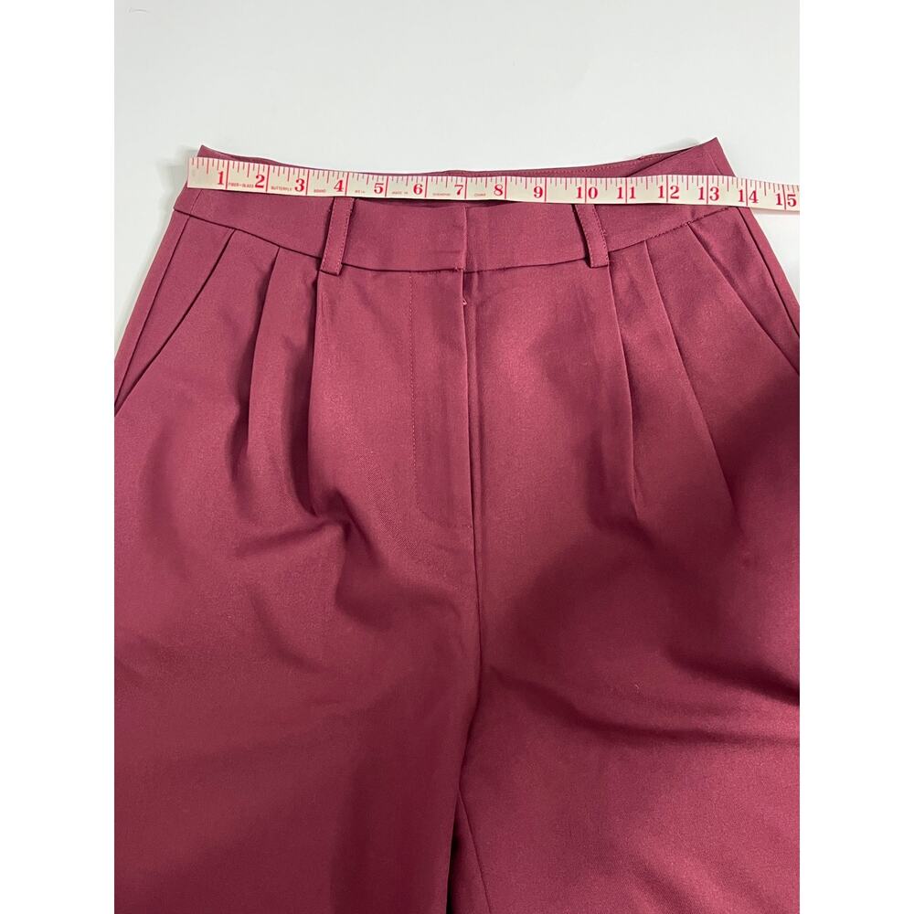 Commense Burgundy Wide Leg Dress Pants Size Small High Rise Career Office - Picture 4 of 9